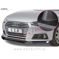 Audi A4 B9 8W 15-19 podaljšek sprednjega odbijača črni (mat)