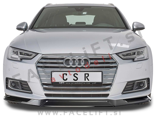 Audi A4 B9 8W 15-19 podaljšek sprednjega odbijača črni (mat)