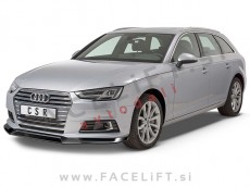 Audi A4 B9 8W 15-19 podaljšek sprednjega odbijača črni (mat)