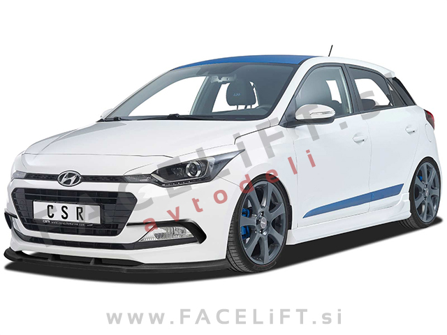 Hyundai i20 / GB (14-20) / podaljšek sprednjega odbijača / črni (mat)