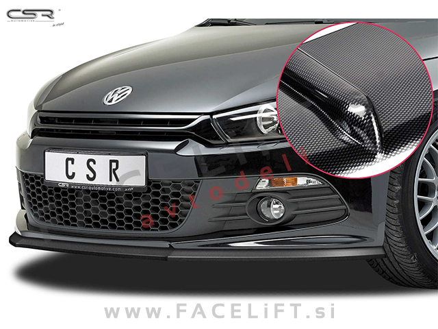 VW Scirocco R-Line 08-14 podaljšek sprednjega odbijača karbon (sijaj)