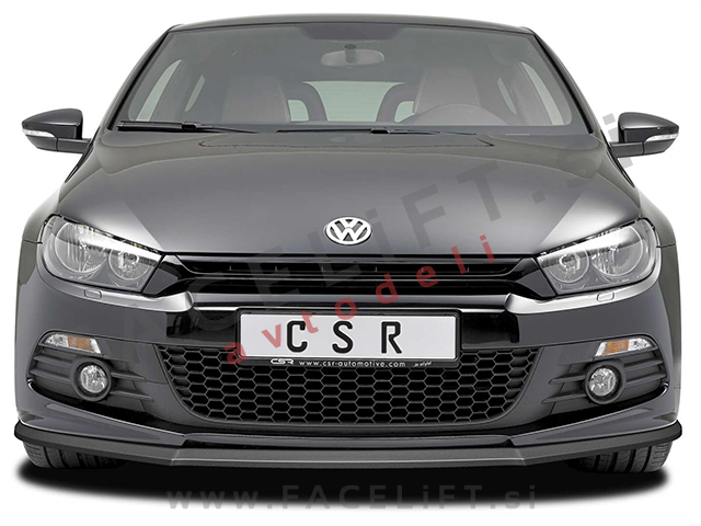 VW Scirocco R-Line 08-14 podaljšek sprednjega odbijača črni (sijaj)