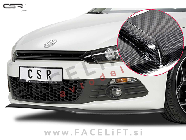VW Scirocco / 13 (08-14) / podaljšek sprednjega odbijača / karbon (sijaj)
