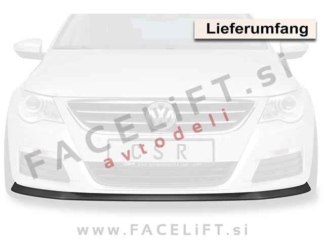 VW Passat CC 08-12 podaljšek sprednjega odbijača črni (mat)