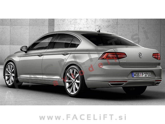 VW Passat B8 14-19 okrasni nastavki za izpuh kromirani (sijaj)