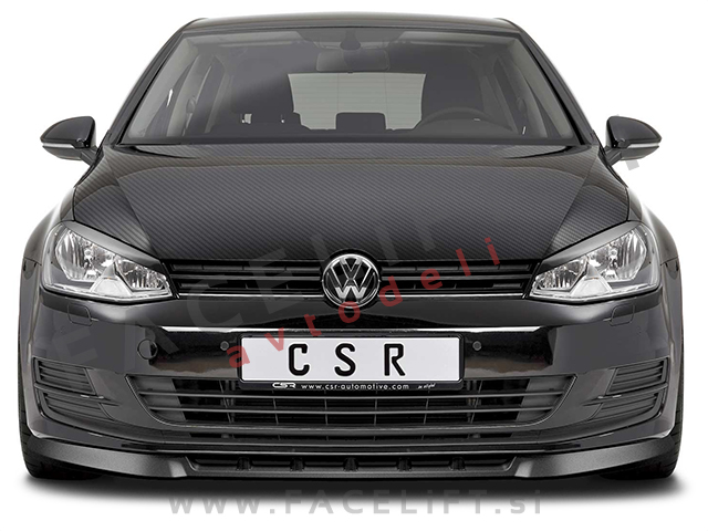 VW Golf 7 12-17 podaljšek sprednjega odbijača črni (mat)