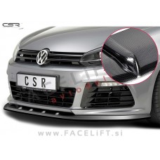 VW Golf 6 R / 5K (08-12) / podaljšek sprednjega odbijača / karbon (sijaj)