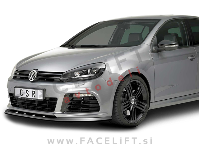 VW Golf 6 R / 5K (08-12) / podaljšek sprednjega odbijača / črni (sijaj)