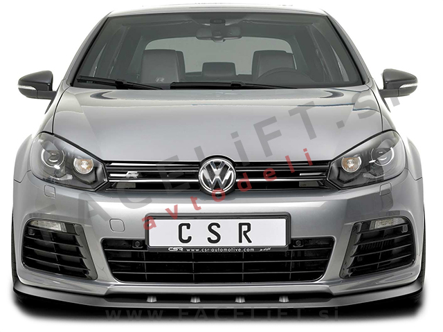 VW Golf 6 R / 5K (08-12) / podaljšek sprednjega odbijača / črni (sijaj)