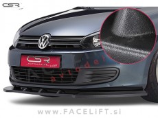 VW Golf 6 08-12 podaljšek sprednjega odbijača črni (mat)