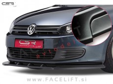 VW Golf 6 08-12 podaljšek sprednjega odbijača črni (mat)