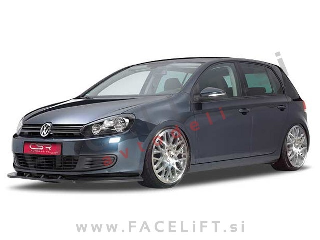 VW Golf 6 08-12 podaljšek sprednjega odbijača črni (mat)