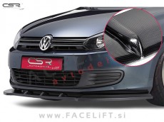 VW Golf 6 08-12 podaljšek sprednjega odbijača karbon (sijaj)