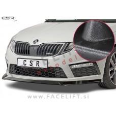 Škoda Octavia RS 5E 17-19 podaljšek sprednjega odbijača črni mat