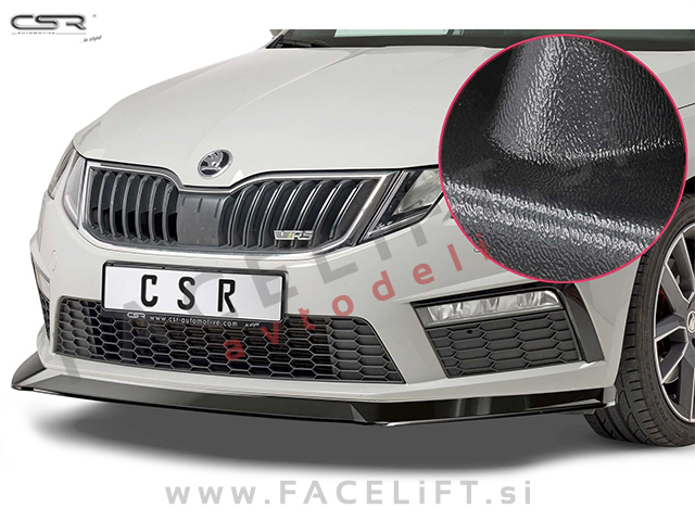 Škoda Octavia RS 5E 17-19 podaljšek sprednjega odbijača črni mat