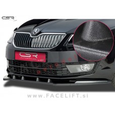 Škoda Octavia 5E 13-17 podaljšek sprednjega odbijača črni (mat)