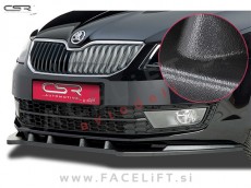 Škoda Octavia 5E 13-17 podaljšek sprednjega odbijača črni (mat)