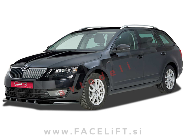 Škoda Octavia 5E 13-17 podaljšek sprednjega odbijača karbon (sijaj)