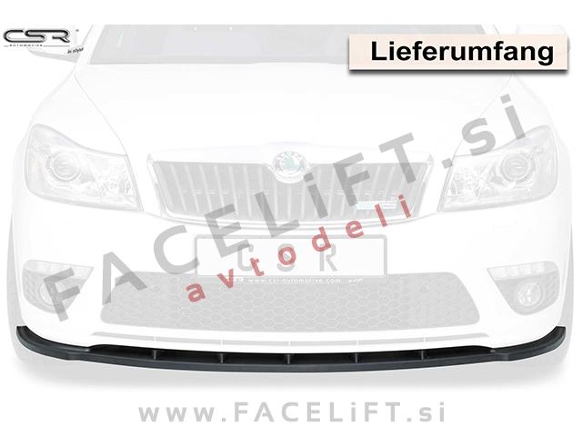 Škoda Octavia RS / 1Z (08-13) / podaljšek sprednjega odbijača / črni (mat) Škoda Octavia RS / 1Z (08-13) / podaljšek sprednjega odbijača / črni (mat)