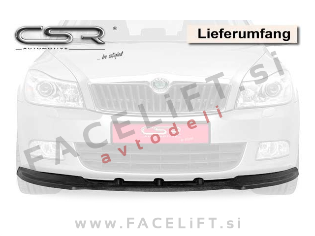Škoda Octavia / 1Z (08-13) / podaljšek sprednjega odbijača / karbon (sijaj)