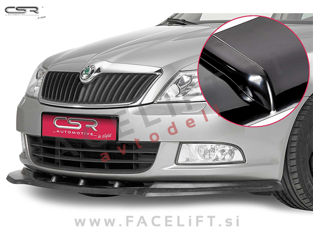 Škoda Octavia / 1Z (08-13) / podaljšek sprednjega odbijača / črni (sijaj)