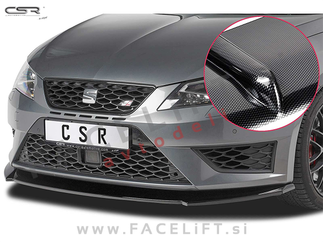 Seat Leon Cupra FR 5F 12-16 podaljšek sprednjega odbijača karbon sijaj