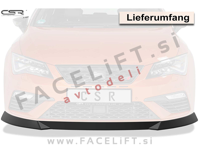 Seat Leon Cupra FR 16-20 podaljšek sprednjega odbijača črni (mat)