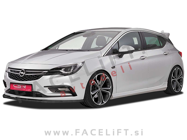 Opel Astra K / (15-19) / podaljšek sprednjega odbijača / črni (mat)