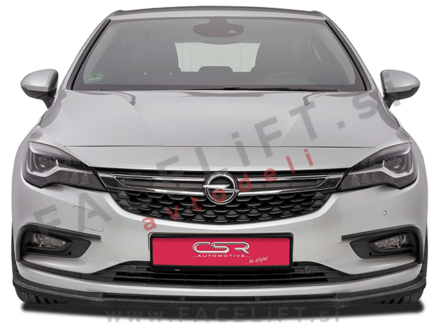 Opel Astra K / (15-19) / podaljšek sprednjega odbijača / črni (mat)
