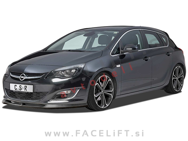 Opel Astra J / (12-15) / podaljšek sprednjega odbijača / črni (mat)