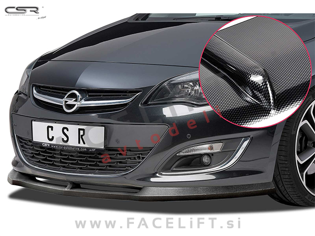 Opel Astra J / (12-15) / podaljšek sprednjega odbijača / karbon (sijaj)
