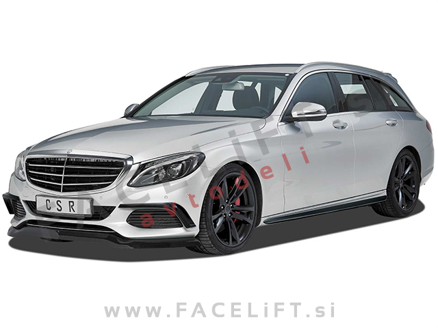 Mercedes C / W205 (14- ) / podaljšek sprednjega odbijača / črni (mat)