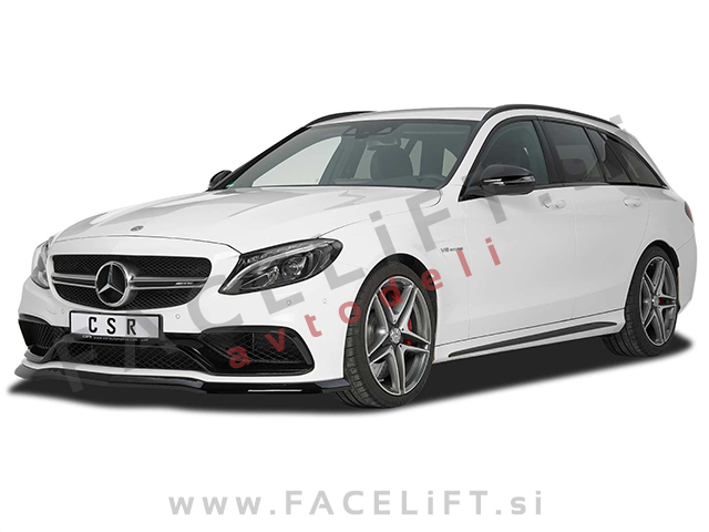 Mercedes C AMG C63 / W205 (14- ) / podaljšek sprednjega odbijača / črni (mat)