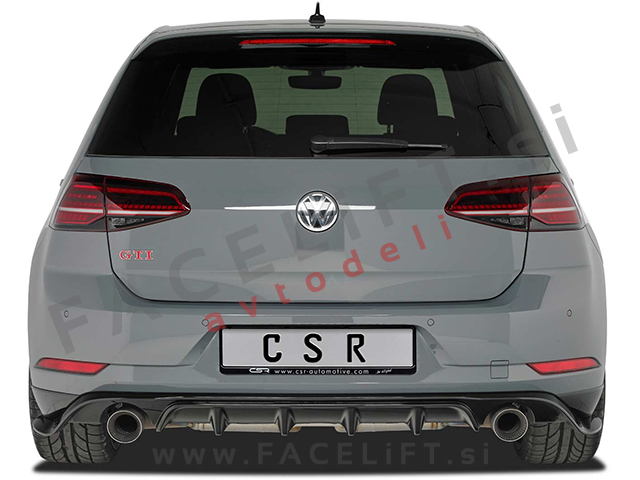 VW Golf 7 TCR 17-20 difuzor črni sijaj