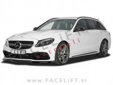 Mercedes C AMG C63 / W205 (14- ) / podaljšek sprednjega odbijača / črni (sijaj)
