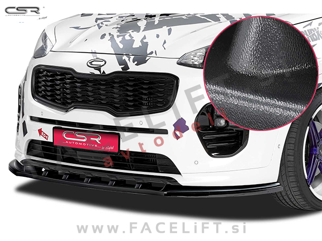 Kia Sportage / QL (15- ) / podaljšek sprednjega odbijača / črni (mat)