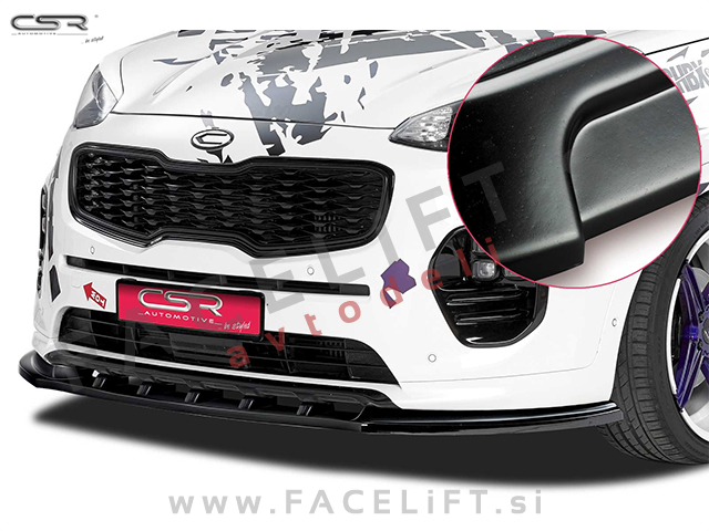 Kia Sportage / QL (15- ) / podaljšek sprednjega odbijača / črni (mat)