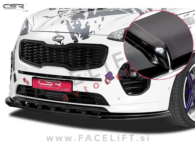 Kia Sportage / QL (15- ) / podaljšek sprednjega odbijača / črni (sijaj)