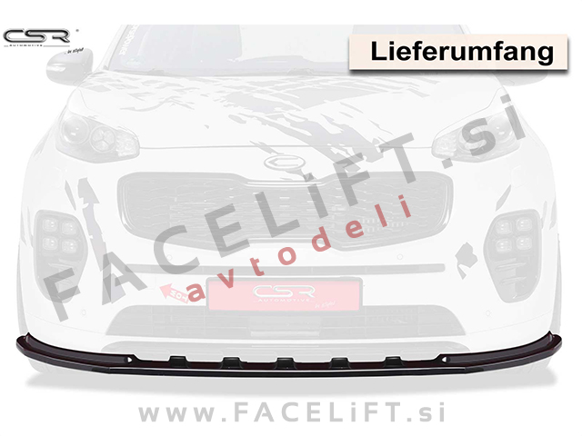 Kia Sportage / QL (15- ) / podaljšek sprednjega odbijača / črni (sijaj)