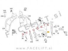 Mercedes A / W169 (04-08) / sprednji blatnik / desni