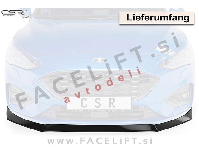 Ford Focus ST / (18- ) / podaljšek sprednjega odbijača / črni (mat)