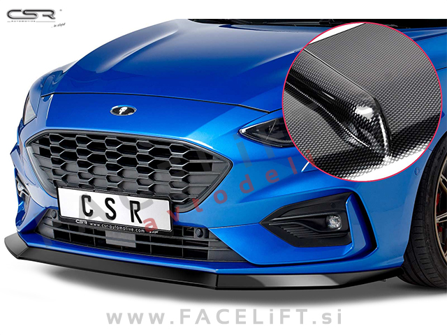 Ford Focus ST / (18- ) / podaljšek sprednjega odbijača / karbon (sijaj)