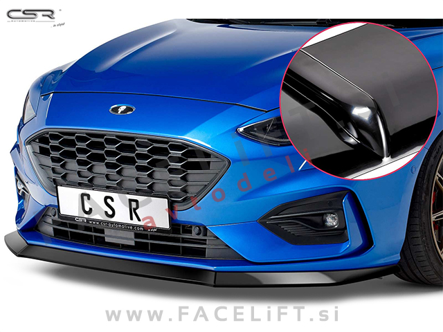 Ford Focus ST / (18- ) / podaljšek sprednjega odbijača / črni (sijaj)