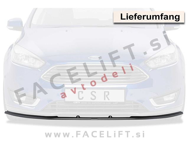 Ford Focus 3 / (14-18) / podaljšek sprednjega odbijača / karbon (sijaj)