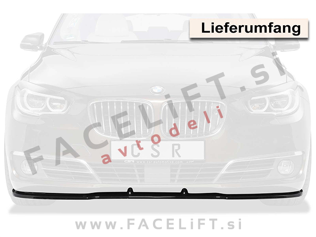 BMW 5 GT / F07 (09-17) / podaljšek sprednjega odbijača / črni (mat)