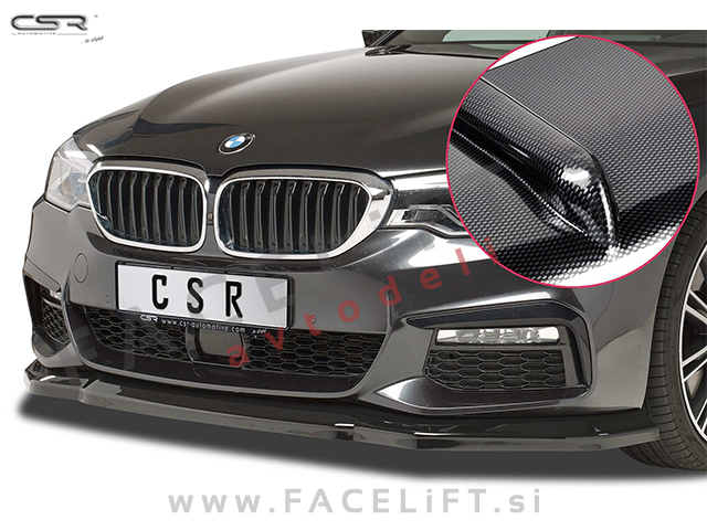 BMW 5 G30 G31 17-20 podaljšek sprednjega odbijača karbon sijaj