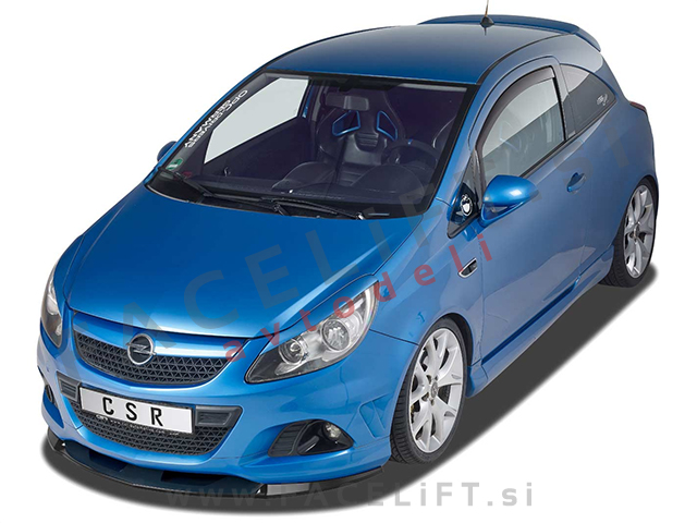 Opel Corsa D OPC 06-14 podaljšek sprednjega odbijača črni (sijaj)