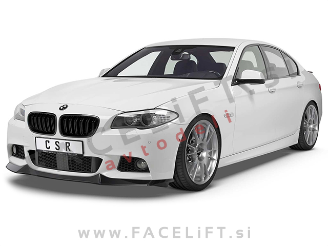 BMW 5 F10 F11 M  10-17 podaljšek sprednjega odbijača črni sijaj