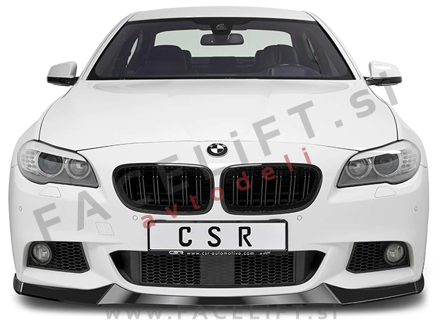 BMW 5 F10 F11 M  10-17 podaljšek sprednjega odbijača črni sijaj