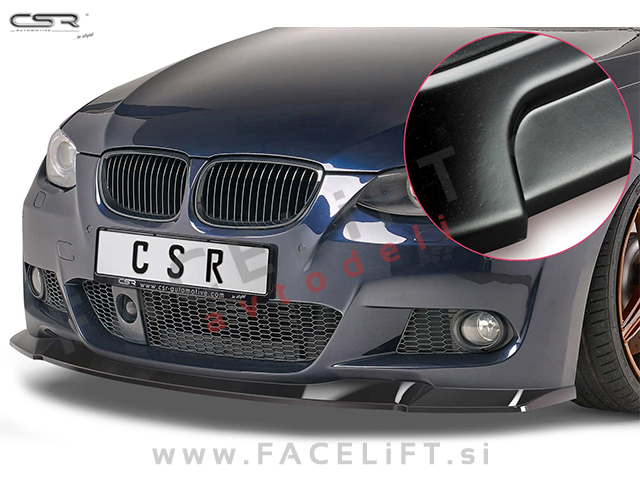 BMW 3 E92 E93 M 06-13 podaljšek sprednjega odbijača črni (mat)